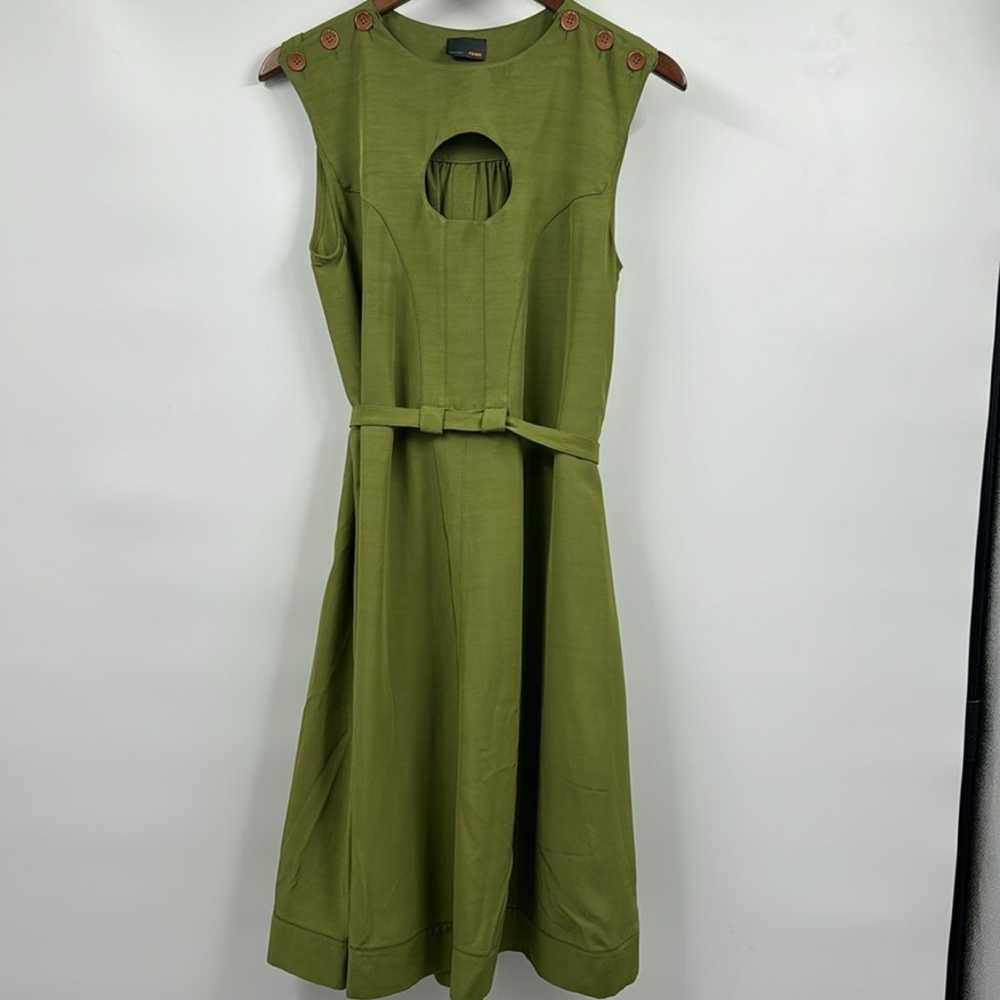 Fendi Green Cutout Dress With Belt 6 - image 3