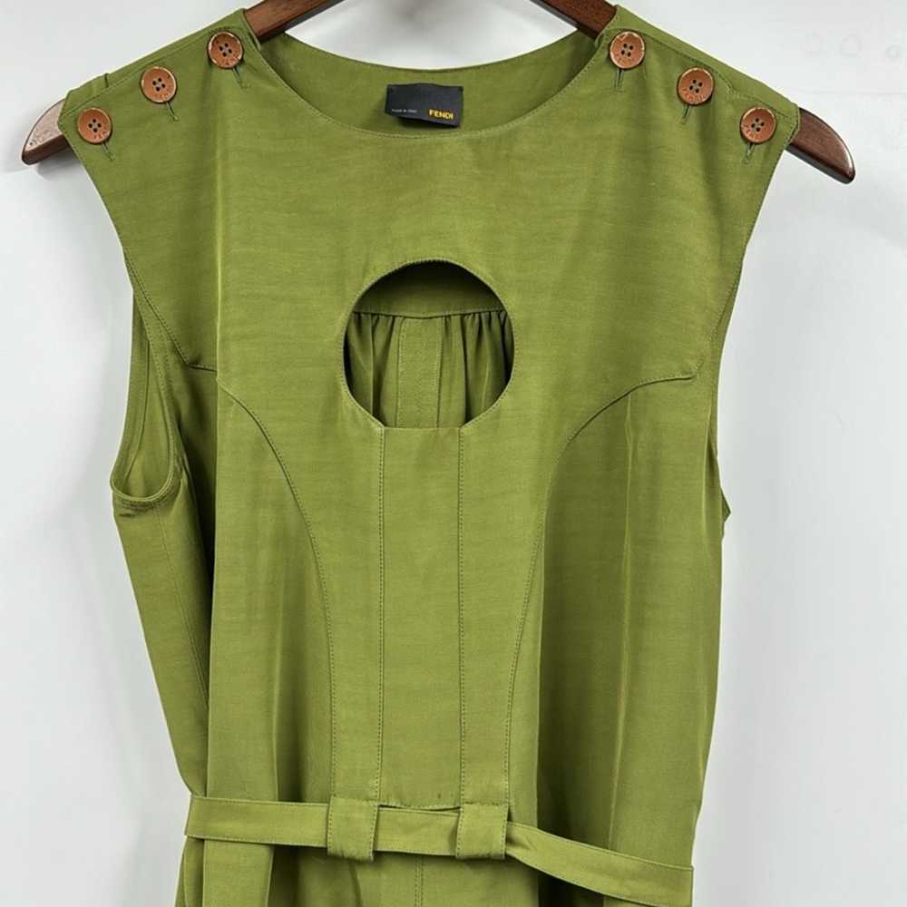 Fendi Green Cutout Dress With Belt 6 - image 5