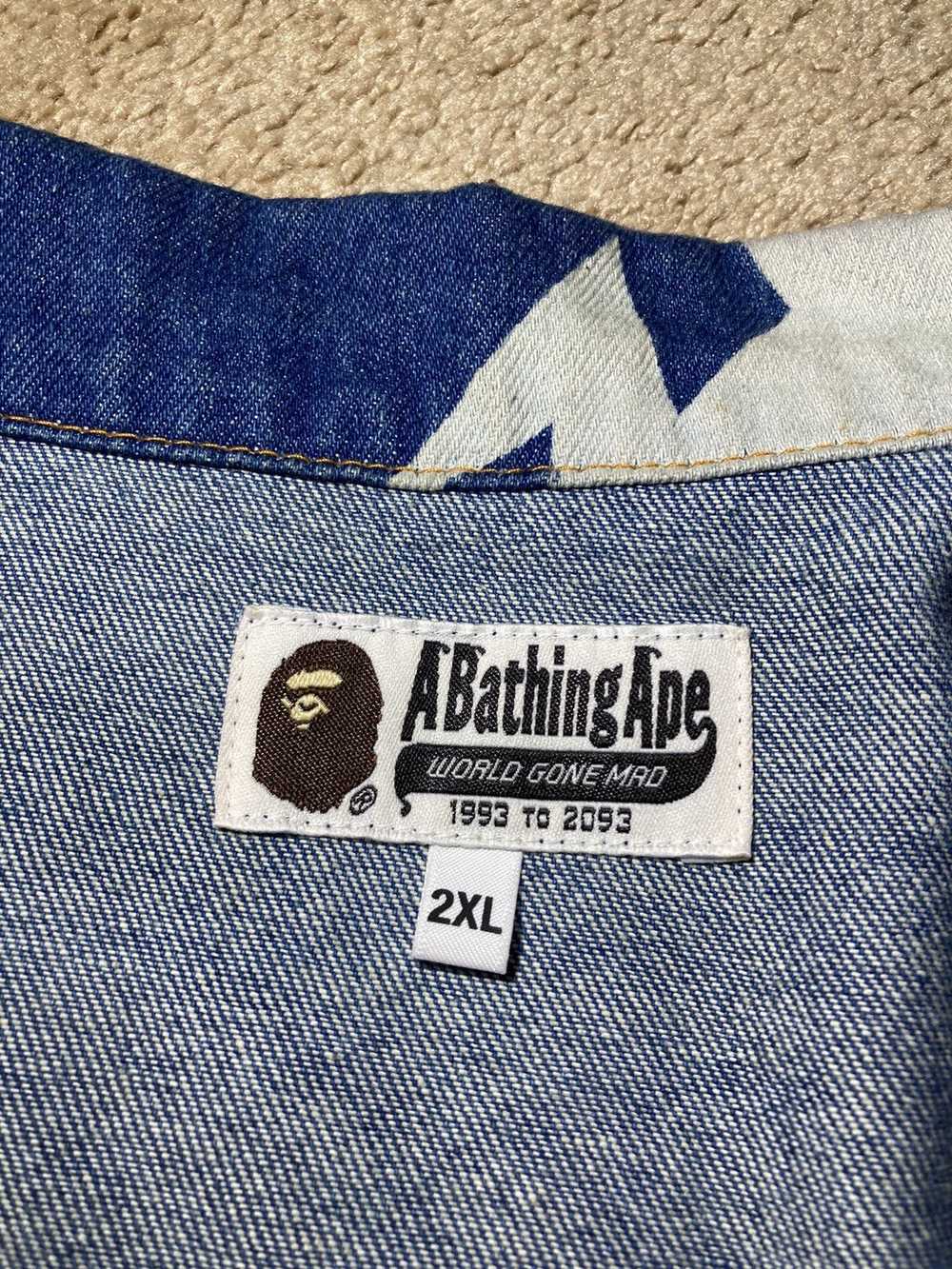 Bape 2020 Bape Bapesta Print Denim Jacket Loose X… - image 3