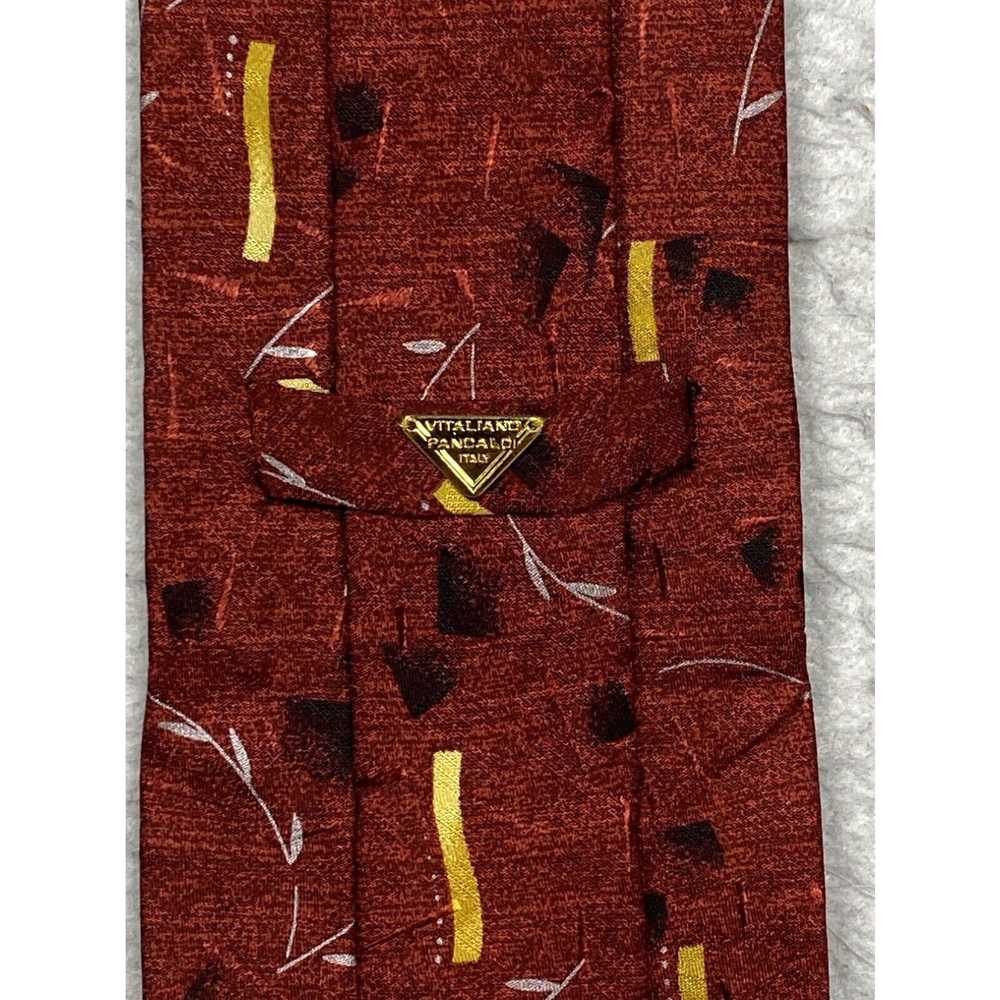 Vintage Vitaliano Pancaldi Neck Tie Adult Red Abs… - image 3