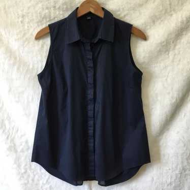 Ann Taylor Ann Taylor Navy Blue Sleeveless Shirt
