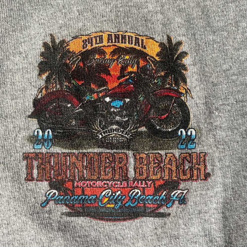 Large gray Panama City Beach Thunder Beach T-shirt - image 2
