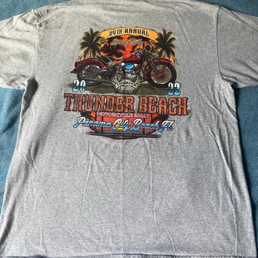 Large gray Panama City Beach Thunder Beach T-shirt - image 4