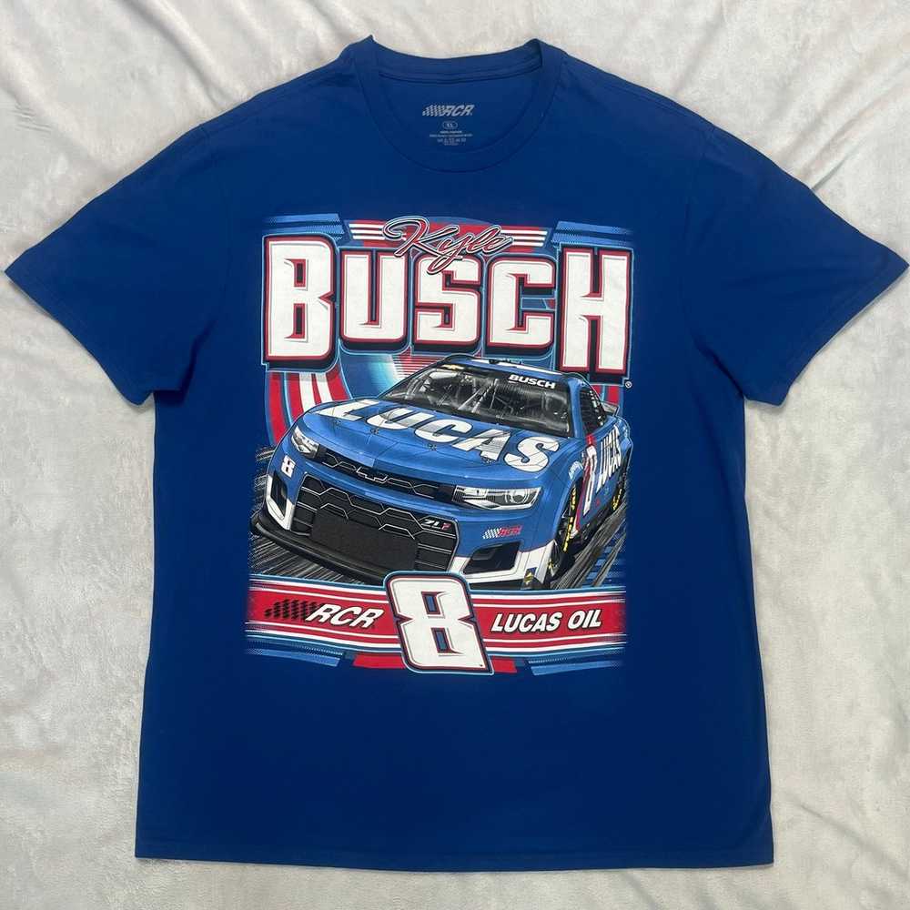 Kyle Busch 2024 Lucas Oil Royal Car T- Shirt Blue… - image 1