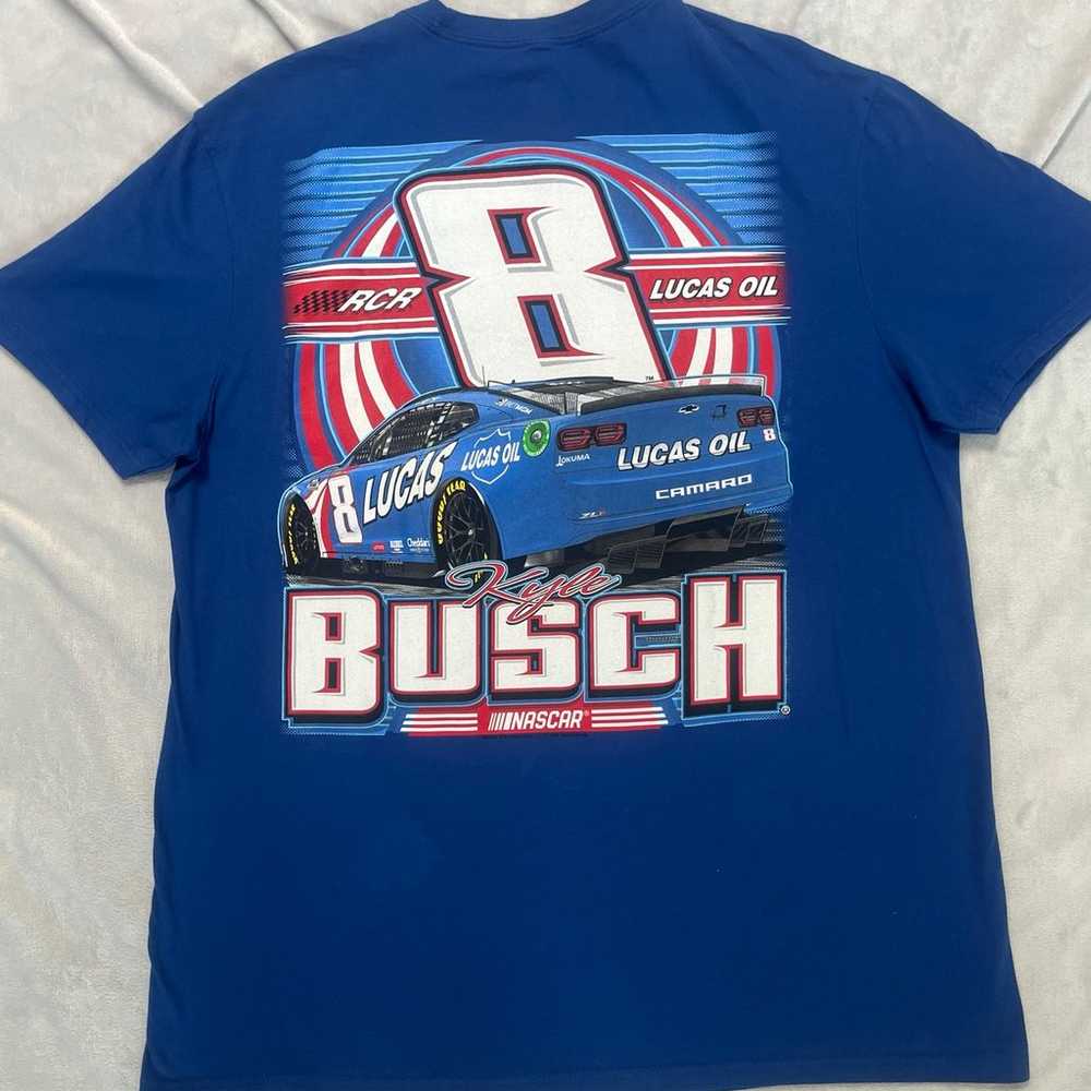 Kyle Busch 2024 Lucas Oil Royal Car T- Shirt Blue… - image 2