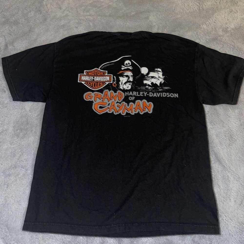 Harley Davidson Hanes Beefy Caymans Graphic Tshir… - image 4