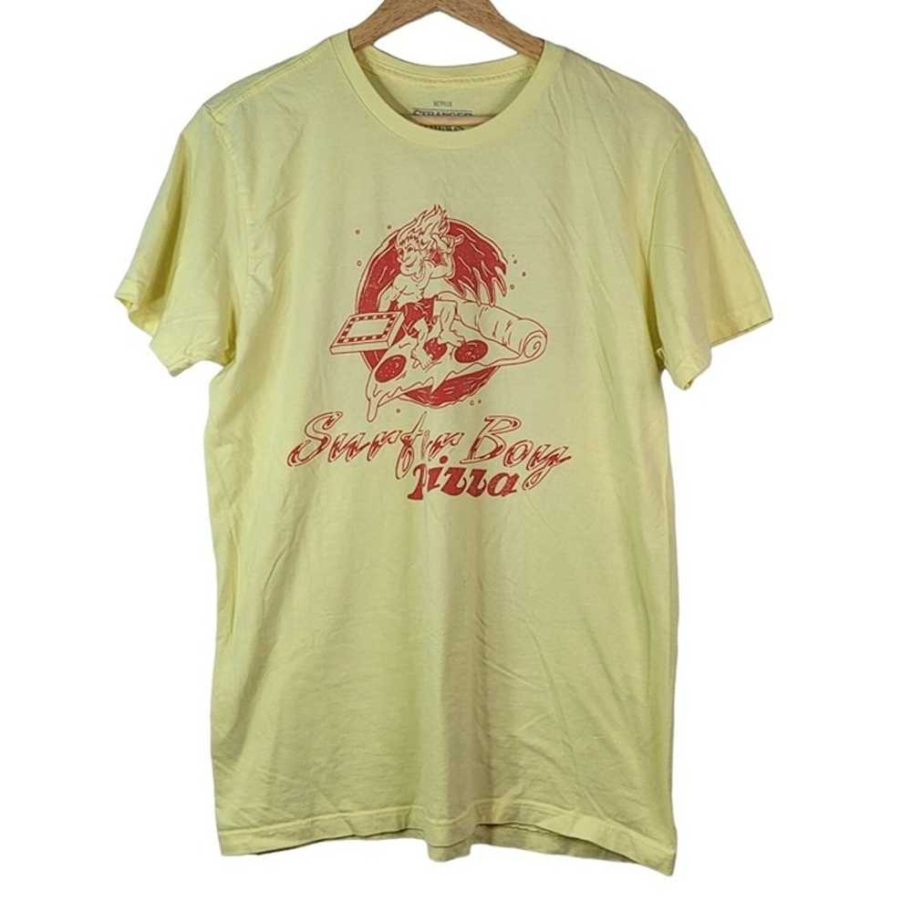 Netflix Stranger Things Pizza T Shirt Yellow Larg… - image 1
