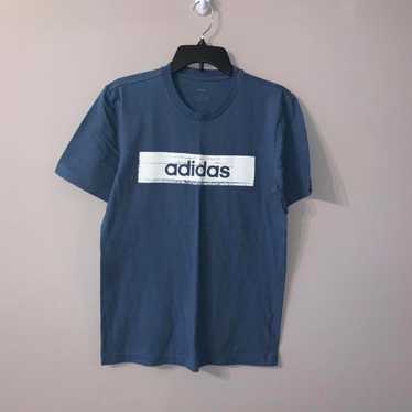 Shirt Adidas blue and white graphics tee mens s - image 1