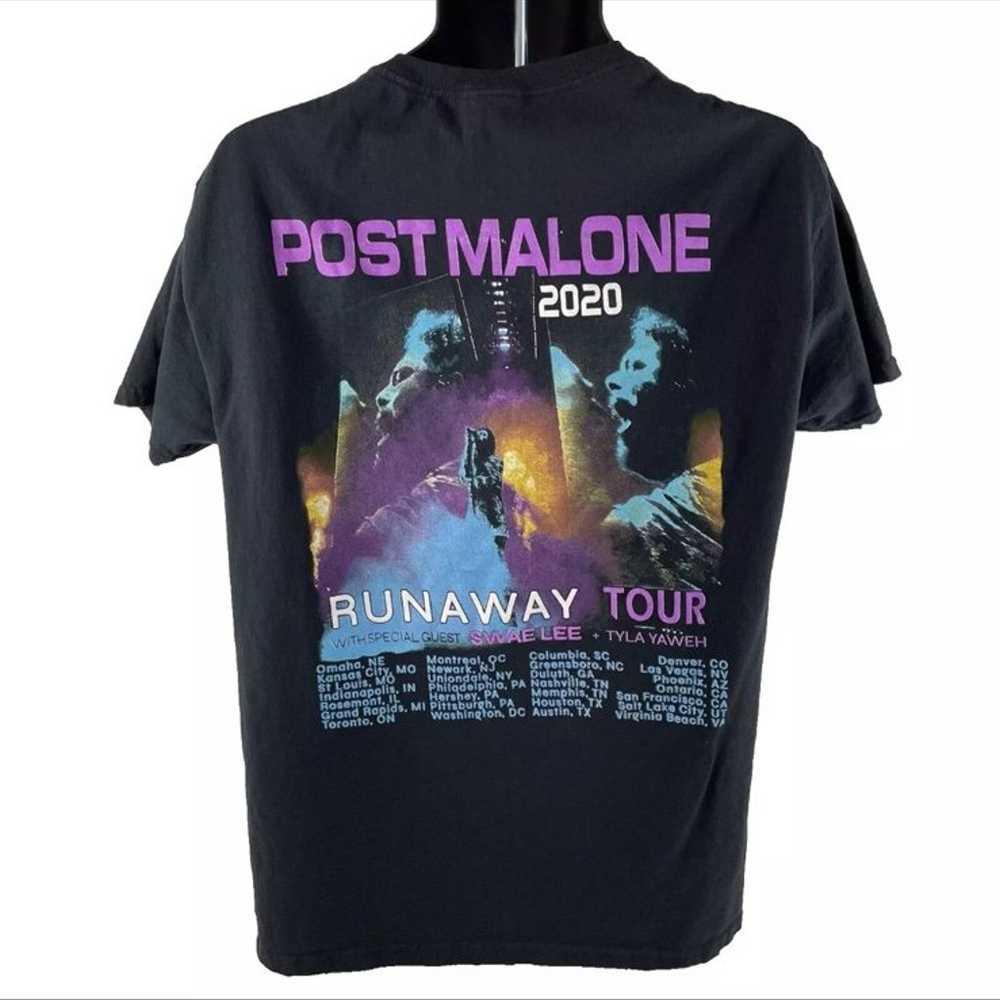 Mens Post Malone Runaway Tour 2020 Double Sided G… - image 3