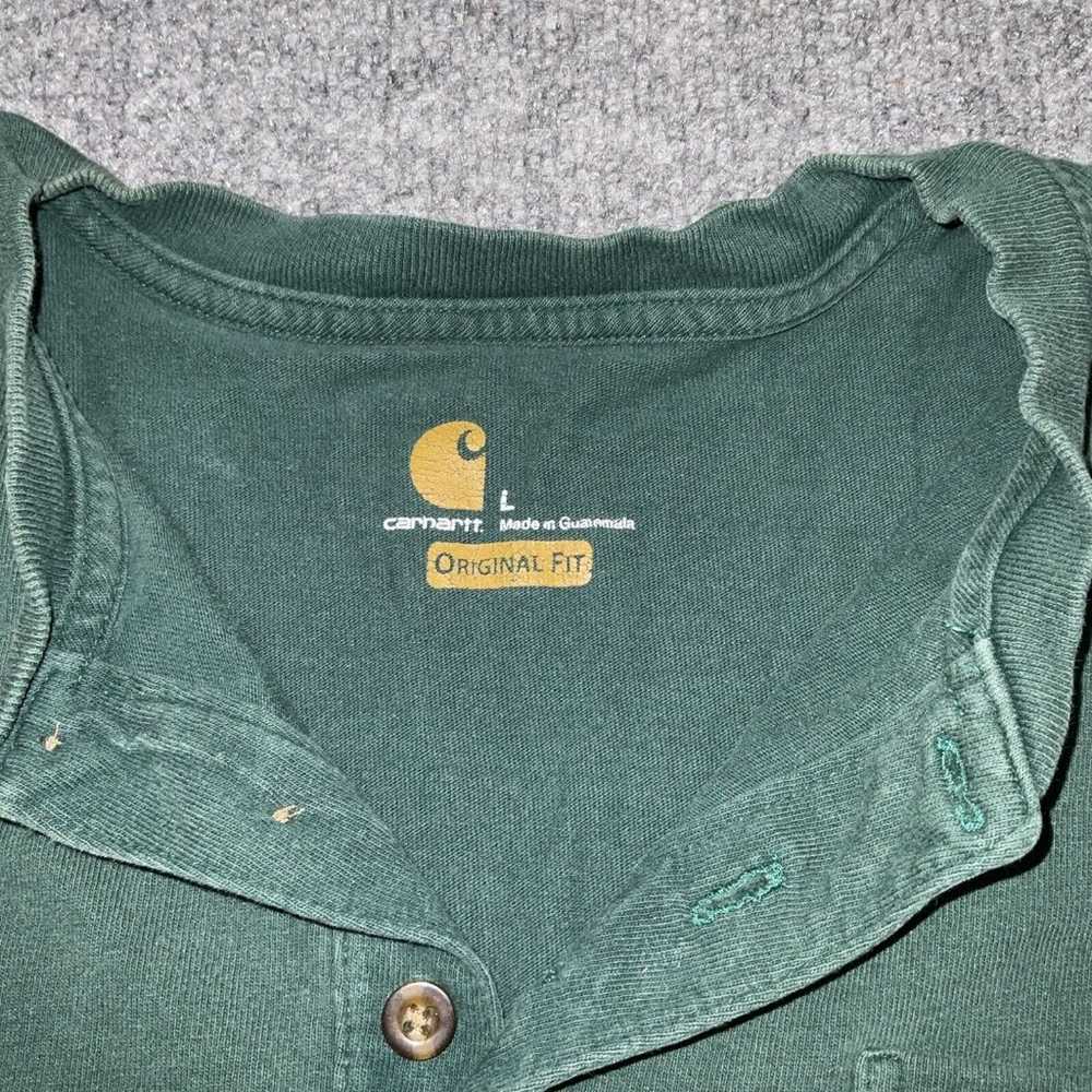 Carhart Shirt Mens Size Large Green Original fit … - image 2