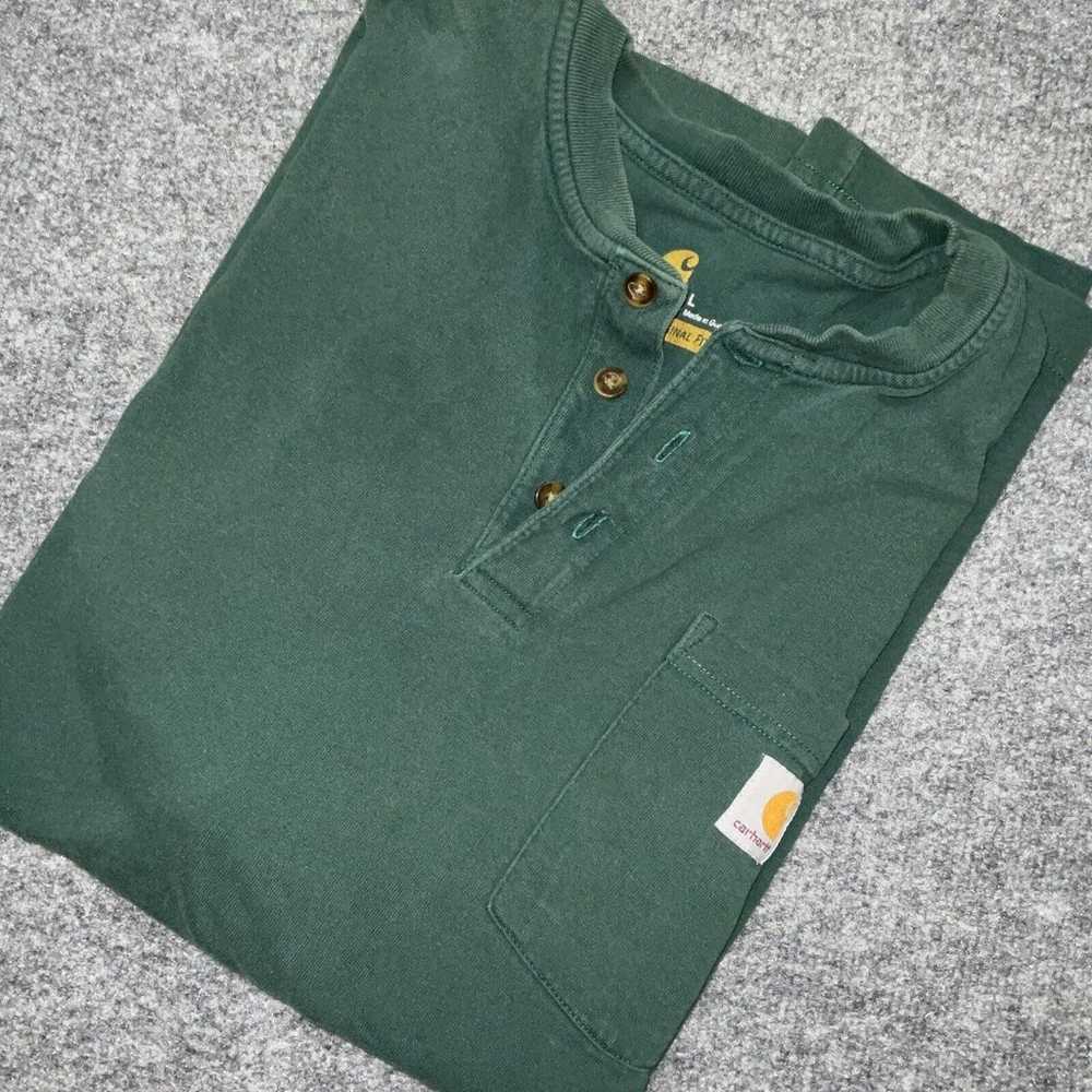 Carhart Shirt Mens Size Large Green Original fit … - image 9