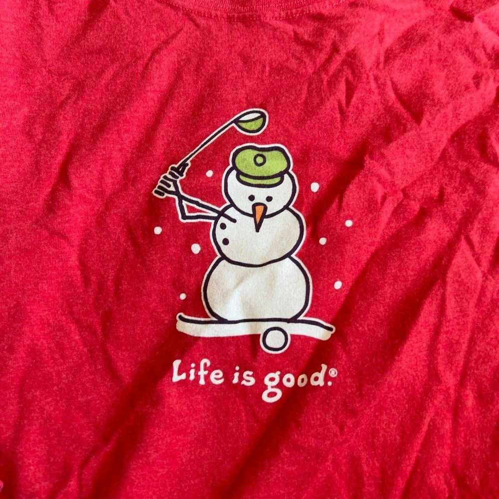 Life is good snowman golfer long sleeve shirt - image 2
