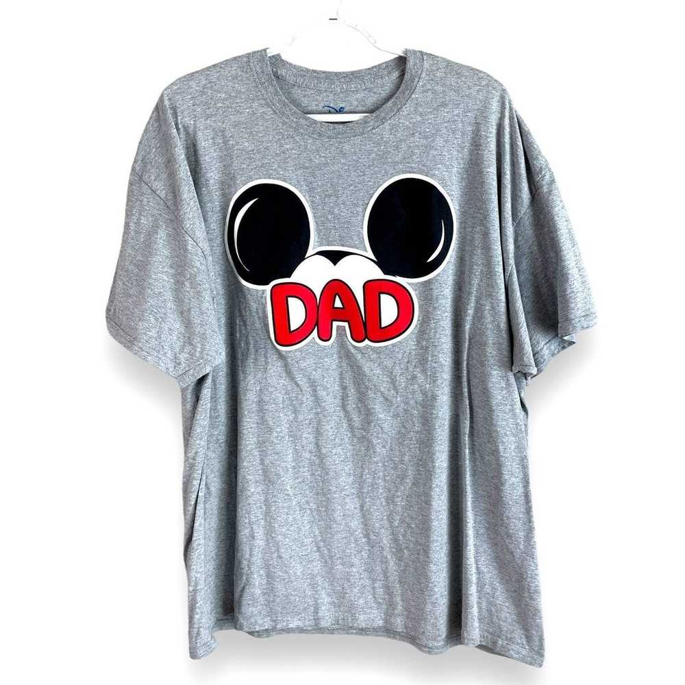 Disney Mickey Mouse Dad T Shirt Adult 2XL Gray Sh… - image 1