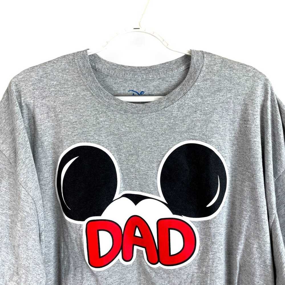 Disney Mickey Mouse Dad T Shirt Adult 2XL Gray Sh… - image 2