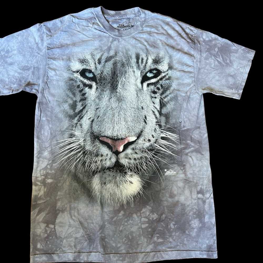 The Mountain tie dye white tiger blue gray adult … - image 1