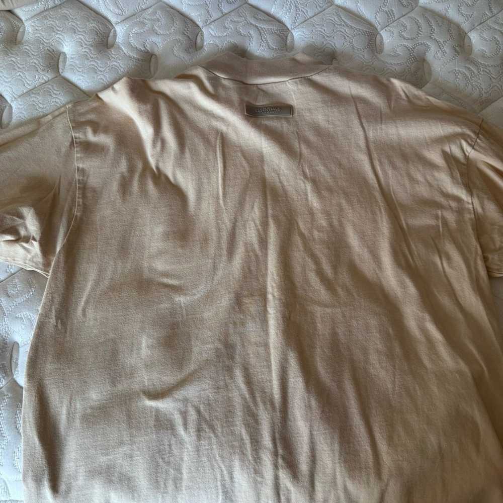 Essentials long sleeve t shirt beige brown cream … - image 7