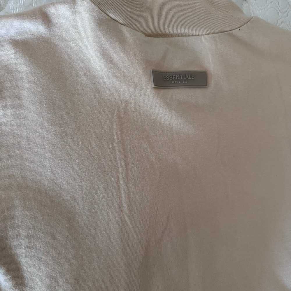 Essentials long sleeve t shirt beige brown cream … - image 8