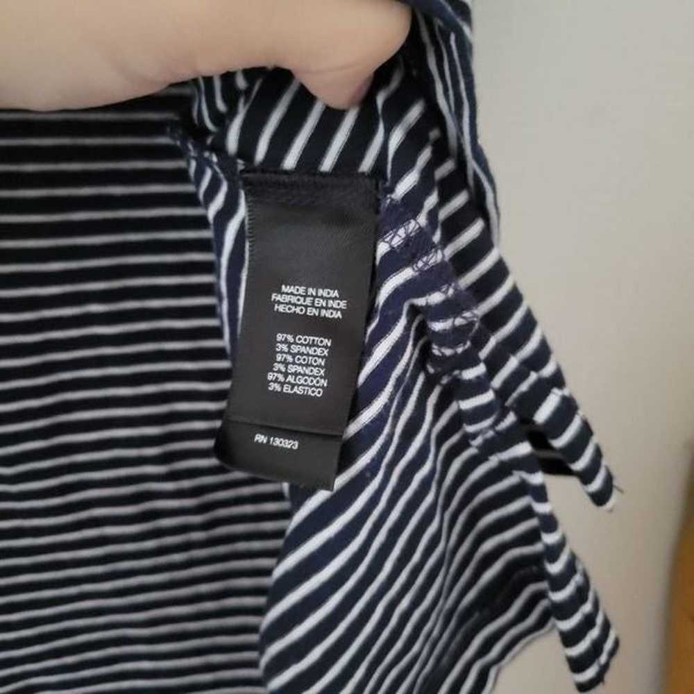 Kenneth Cole New York Navy Blue White Striped T-s… - image 3