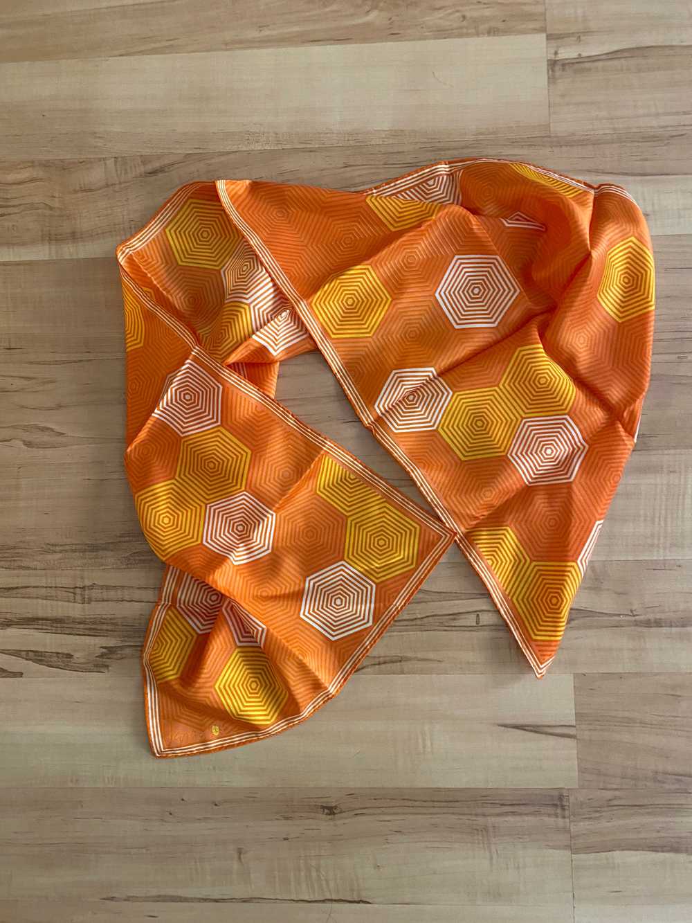 vintage Vera scarf / midcentury mod print neckerc… - image 1