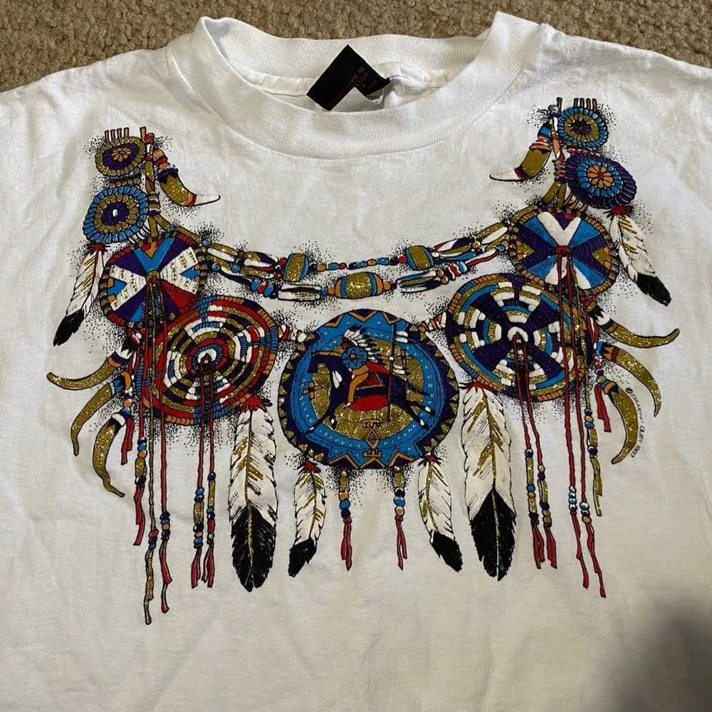 Vintage single stitch Native American style t shi… - image 2