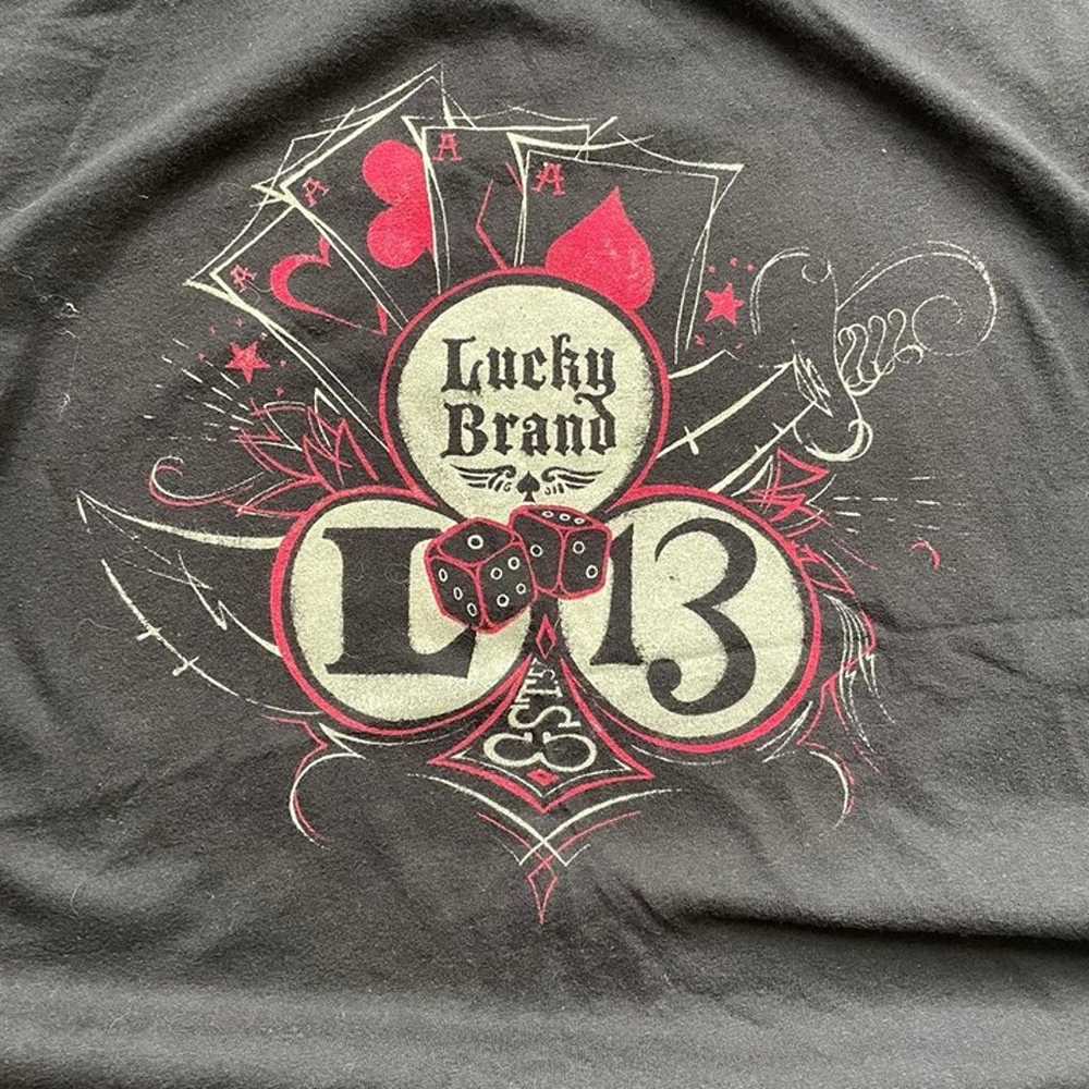 Vintage Y2K Lucky Brand Grunge Style Graphic Tee - image 2