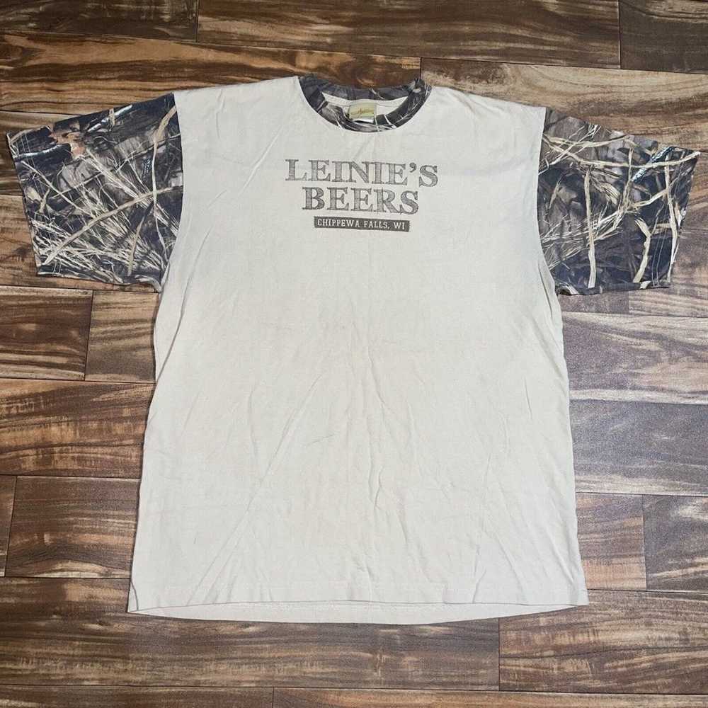 Vintage Leinenkugel’s Beer Camouflage Shirt Men’s… - image 1