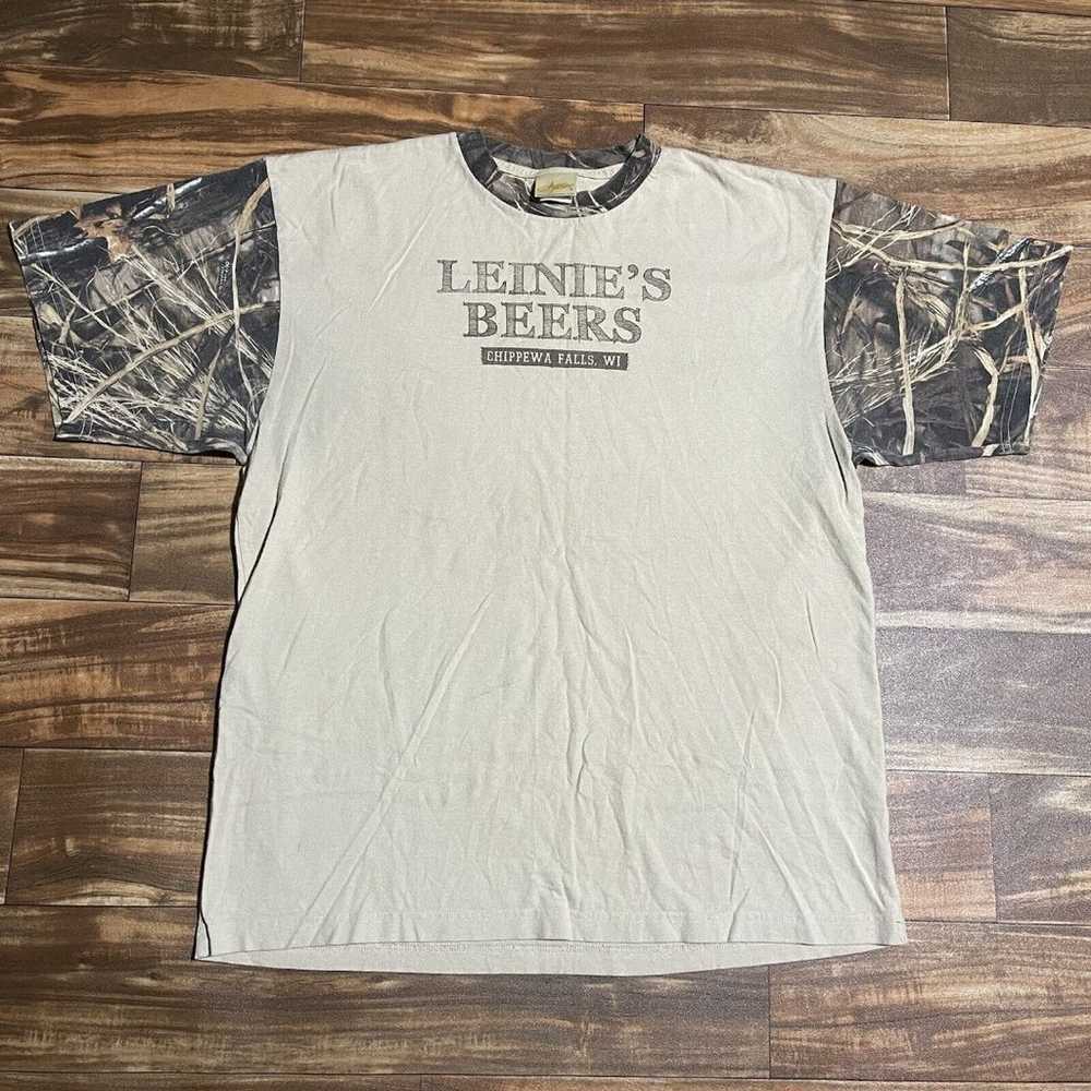 Vintage Leinenkugel’s Beer Camouflage Shirt Men’s… - image 2