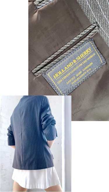 Holland & Sherry fine pin stripe blazer