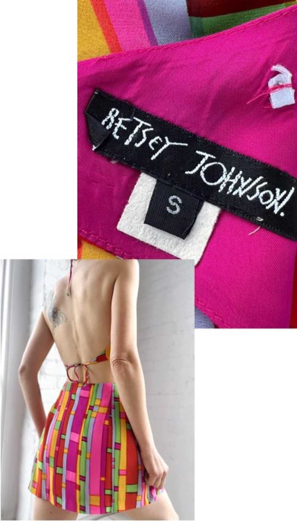 rare silk Betsey Johnson halter skirt set - image 4
