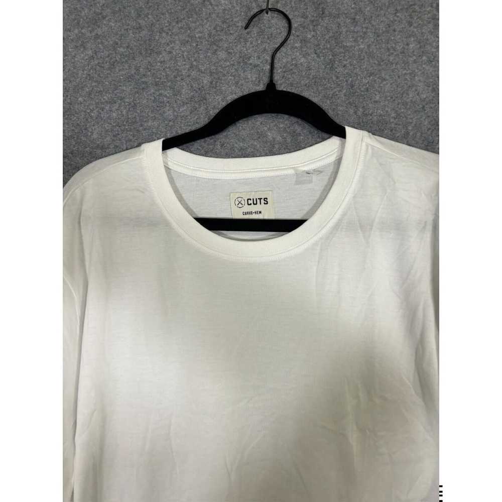 Cuts Clothing shirt Men 2XL White Curve-Hem Long … - image 2