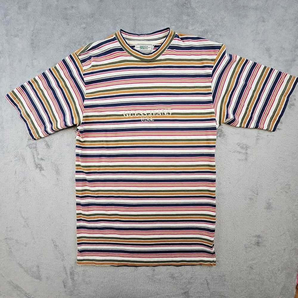 Vintage Guess Shirt Mens Small Multicolor Striped… - image 4