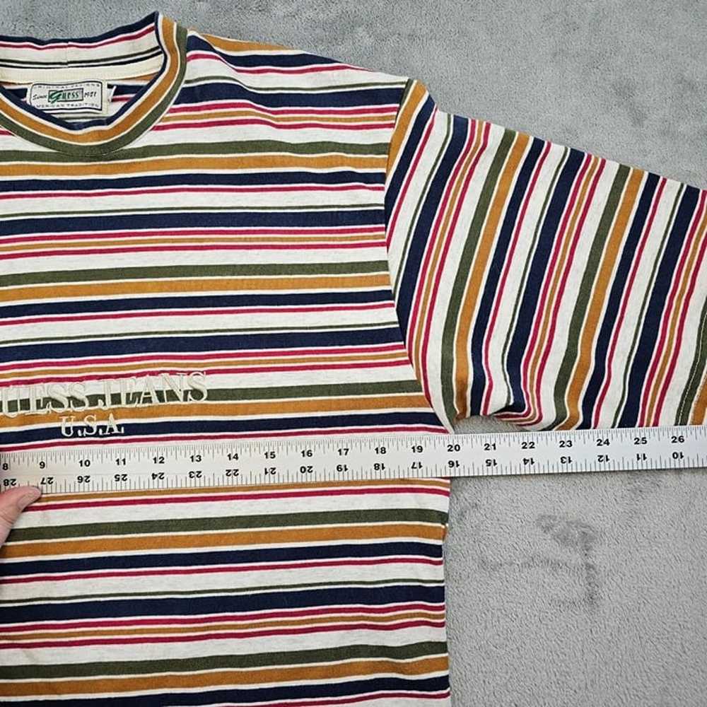 Vintage Guess Shirt Mens Small Multicolor Striped… - image 6