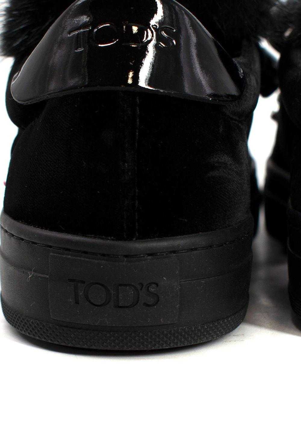 Managed by hewi Tod's Black Velvet Trainers with … - image 10