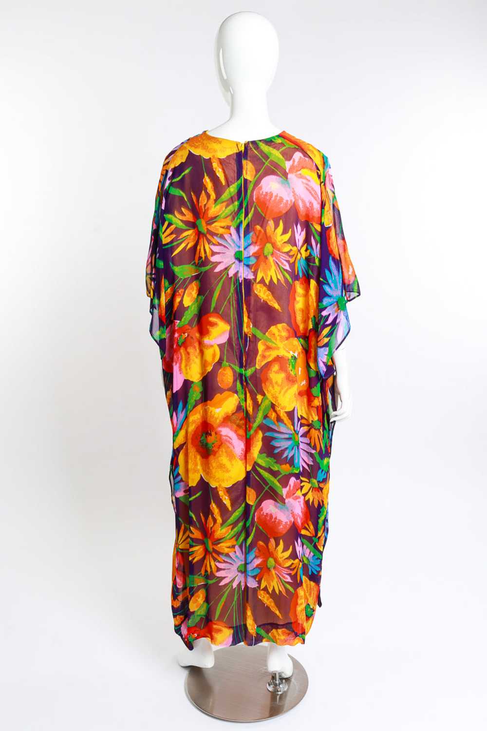 GEORGIE KEYLOUN Floral Chiffon Rhinestone Caftan - image 3