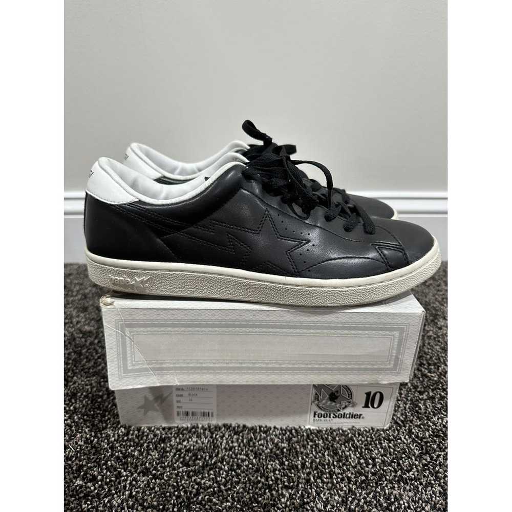 A Bathing Ape Bapesta leather low trainers - image 2