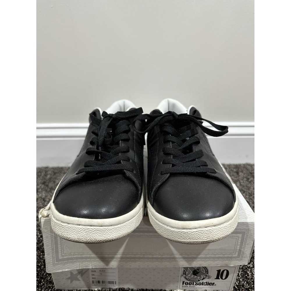 A Bathing Ape Bapesta leather low trainers - image 4