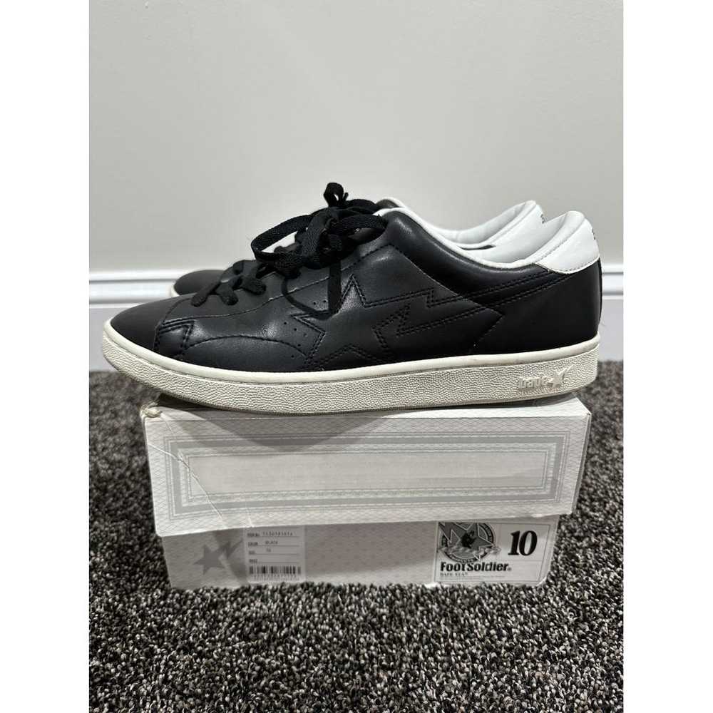 A Bathing Ape Bapesta leather low trainers - image 5