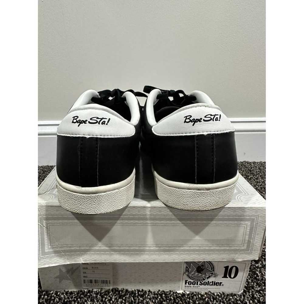 A Bathing Ape Bapesta leather low trainers - image 6