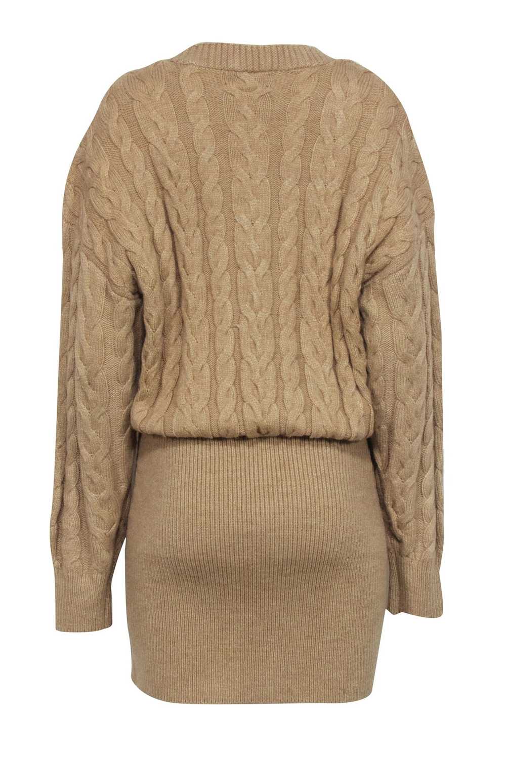 Retrofete - Beige Cable Knit Sweater Dress Sz M - image 3