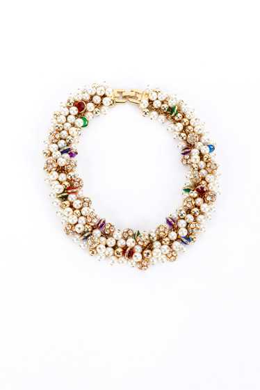 Pearl & Crystal Collar Necklace