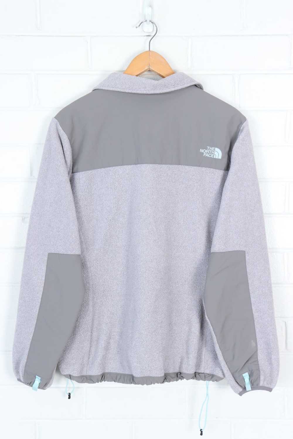 THE NORTH FACE Grey & Teal Panel Fleece Jacket (W… - image 3