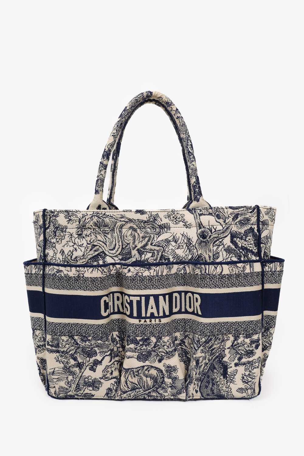 Christian Dior 2020 Navy/White Canvas Embroidered… - image 5