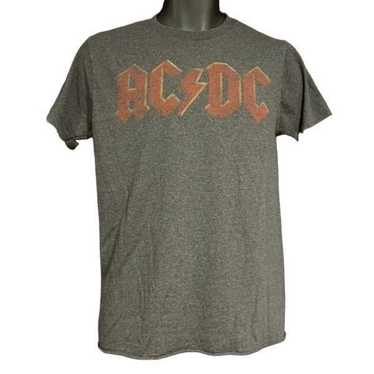 AC/DC AC/DC AC DC Red Yellow Gray Cutoff T-Shirt … - image 1