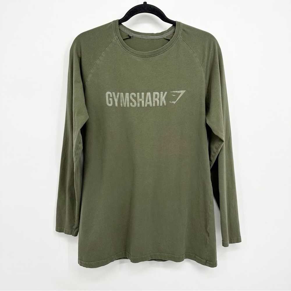 Gymshark Men's Green Long Sleeve Active Shirt - image 2