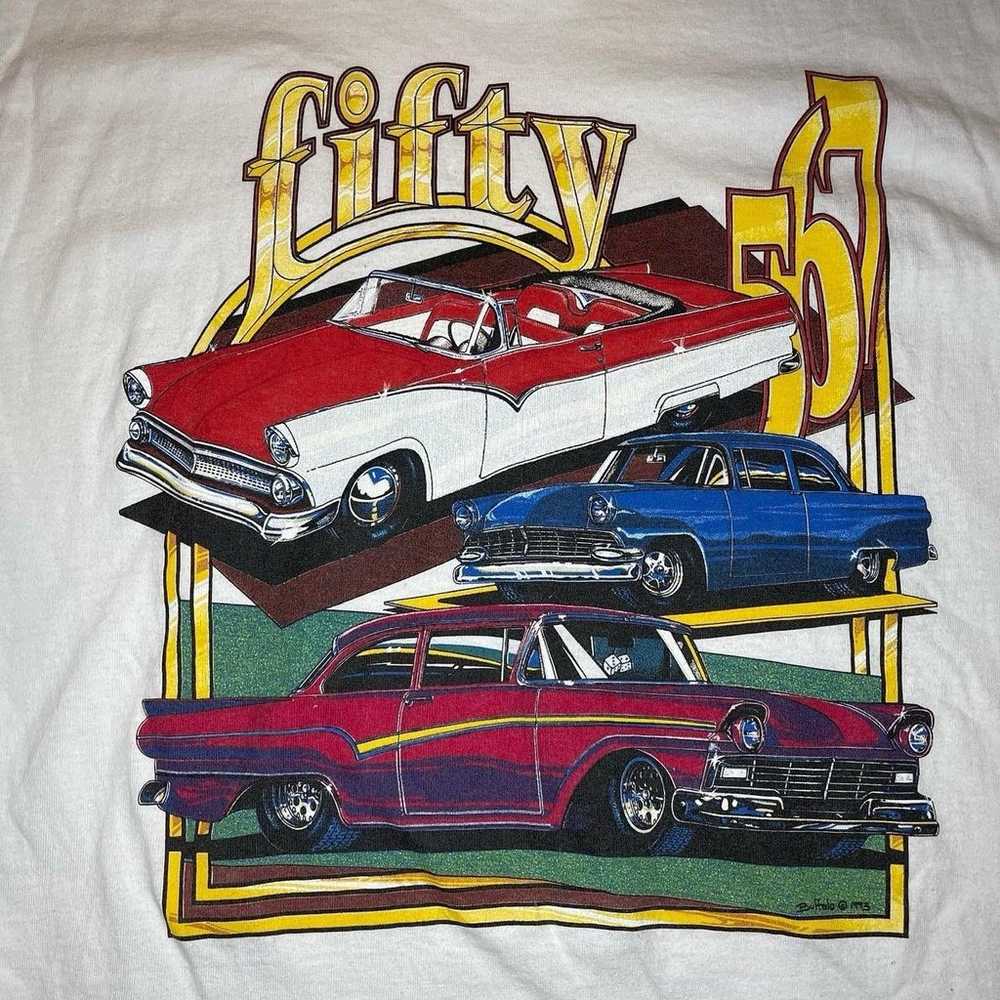 Vintage 90s Fifty 567 Hot Rod 1993 racing T-Shirt… - image 2