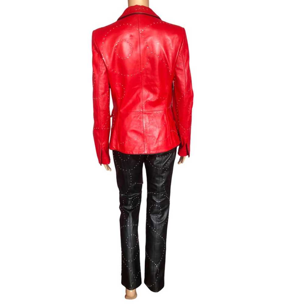 Iceberg Leather suit jacket - image 3