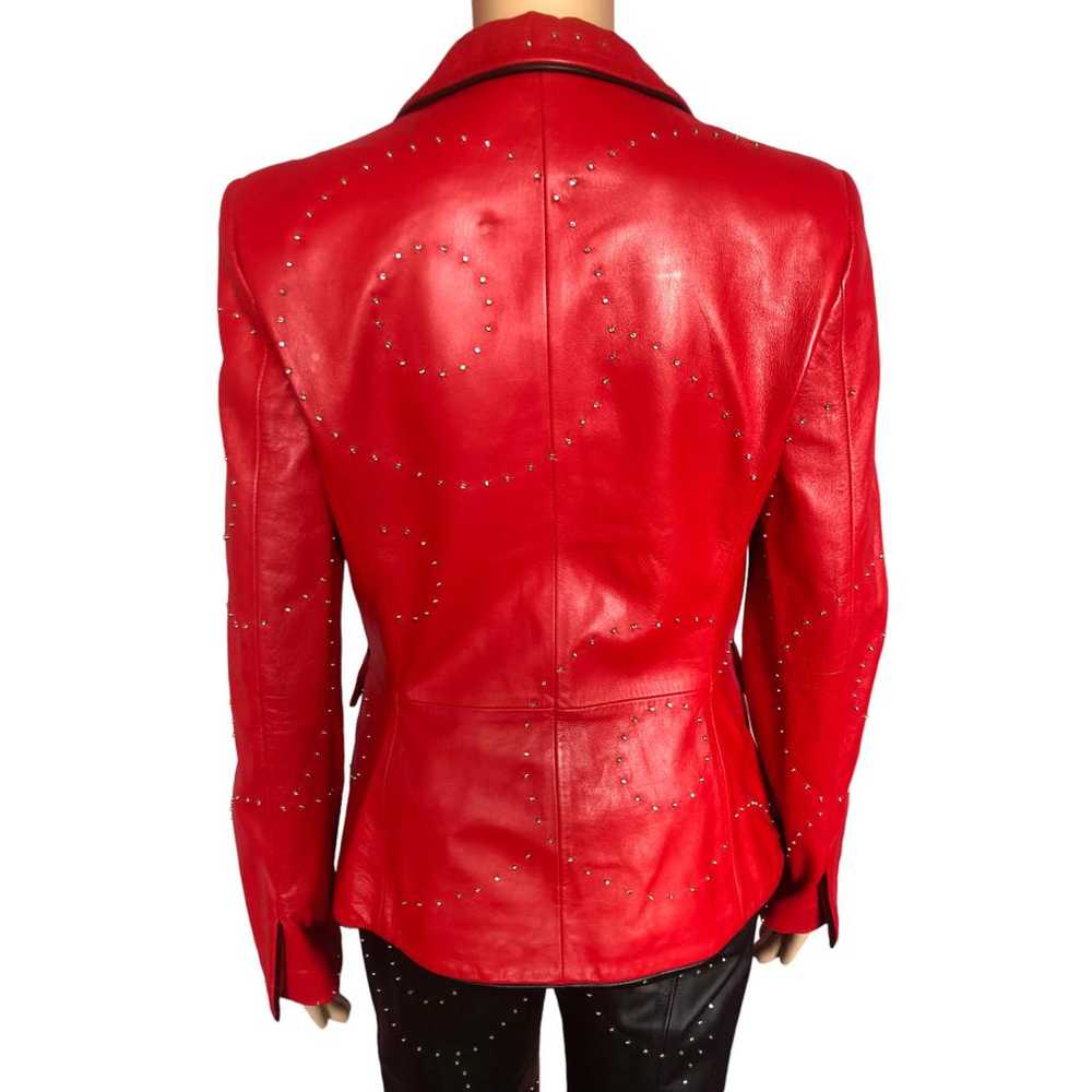 Iceberg Leather suit jacket - image 4