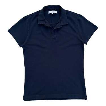 Orders $195 ORLEBAR BROWN Felix 100 % Linen Tipped Capri Blue Polo Shirt. Size XL NWT!!