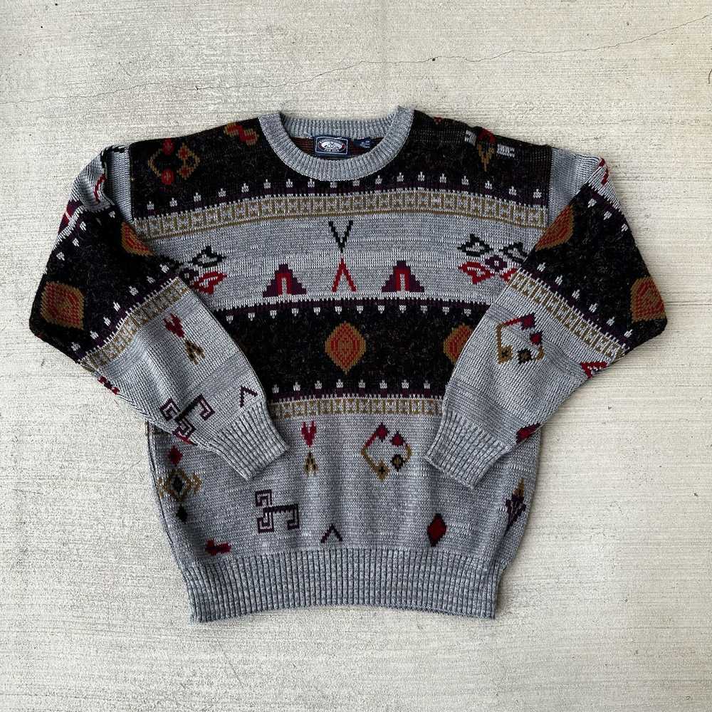 Knights Bridge Knights Bridge Knit Tribal Print S… - image 1