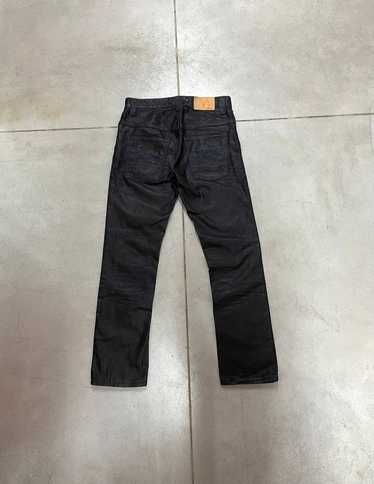 Nudie Jeans × Waxed Nudie Waxed Denim Black Jeans 